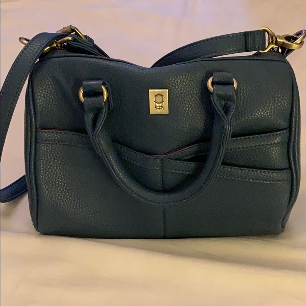 Brooklyn Industries Blue Vegan Leather Bag - Picture 2 of 8